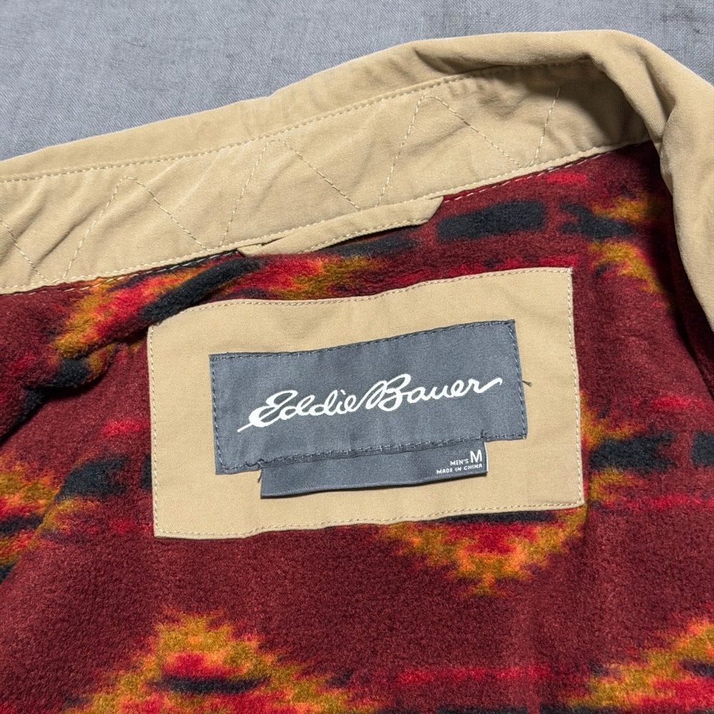 Eddie Bauer Men's Khaki Shirt Jacket - Picture 4 of 4